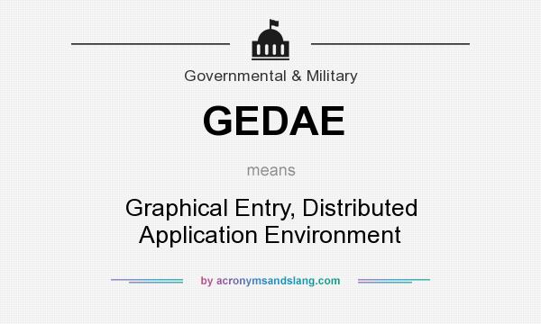 What does GEDAE mean? It stands for Graphical Entry, Distributed Application Environment