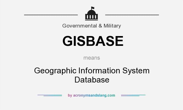 What does GISBASE mean? It stands for Geographic Information System Database