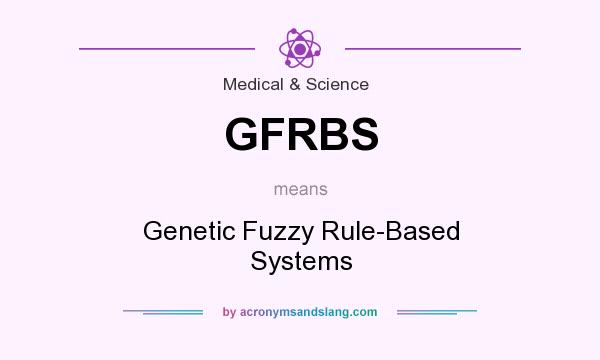 What does GFRBS mean? It stands for Genetic Fuzzy Rule-Based Systems