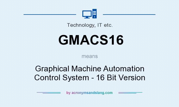 What does GMACS16 mean? It stands for Graphical Machine Automation Control System - 16 Bit Version