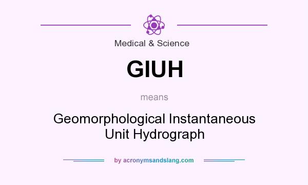 What does GIUH mean? It stands for Geomorphological Instantaneous Unit Hydrograph