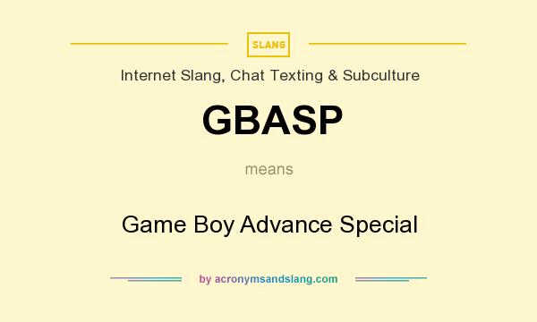 What does GBASP mean? It stands for Game Boy Advance Special