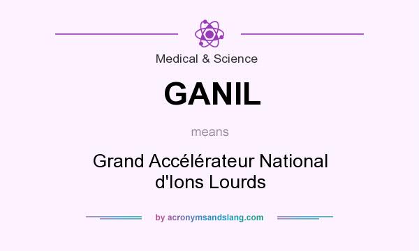 What does GANIL mean? It stands for Grand Accélérateur National d`Ions Lourds