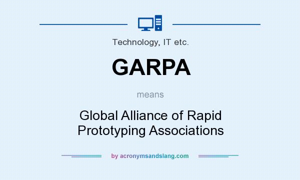 What does GARPA mean? It stands for Global Alliance of Rapid Prototyping Associations