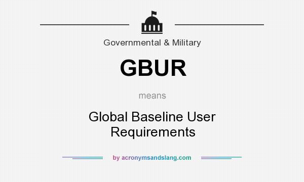 What does GBUR mean? It stands for Global Baseline User Requirements