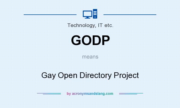 What does GODP mean? It stands for Gay Open Directory Project