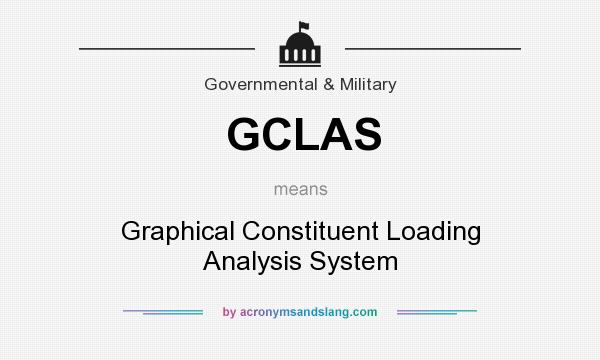 What does GCLAS mean? It stands for Graphical Constituent Loading Analysis System