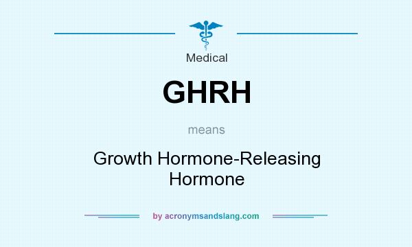 What does GHRH mean? It stands for Growth Hormone-Releasing Hormone