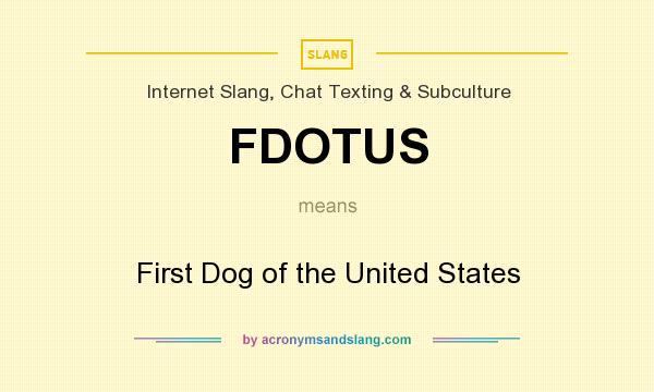 What does FDOTUS mean? It stands for First Dog of the United States