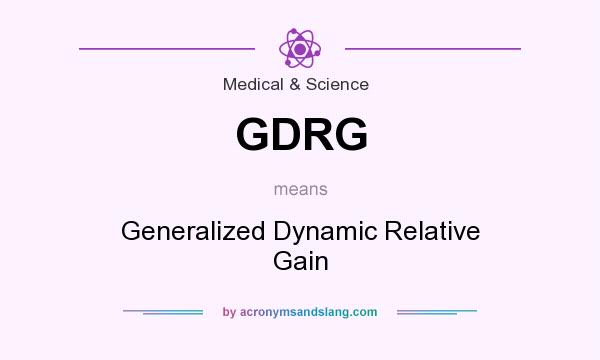 What does GDRG mean? It stands for Generalized Dynamic Relative Gain
