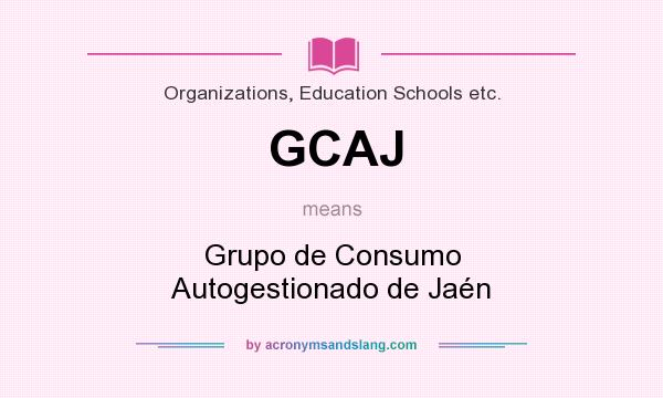 What does GCAJ mean? It stands for Grupo de Consumo Autogestionado de Jaén