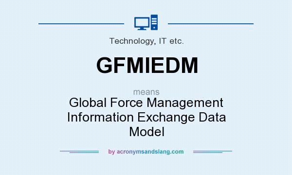What does GFMIEDM mean? It stands for Global Force Management Information Exchange Data Model