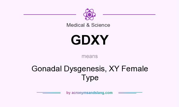 What does GDXY mean? It stands for Gonadal Dysgenesis, XY Female Type