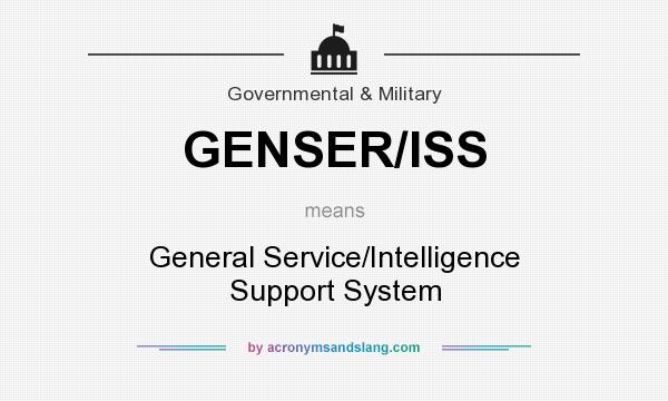 What does GENSER/ISS mean? It stands for General Service/Intelligence Support System