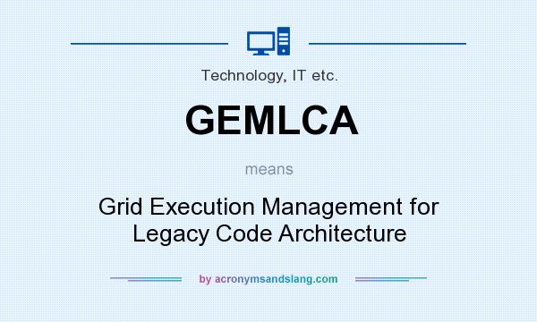 What does GEMLCA mean? It stands for Grid Execution Management for Legacy Code Architecture