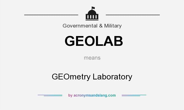 What does GEOLAB mean? It stands for GEOmetry Laboratory