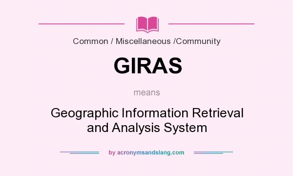What does GIRAS mean? It stands for Geographic Information Retrieval and Analysis System