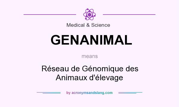 What does GENANIMAL mean? It stands for Réseau de Génomique des Animaux d`élevage