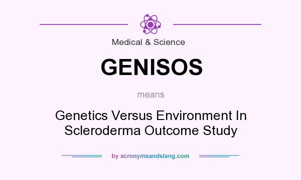 What does GENISOS mean? It stands for Genetics Versus Environment In Scleroderma Outcome Study
