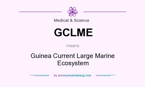What does GCLME mean? It stands for Guinea Current Large Marine Ecosystem