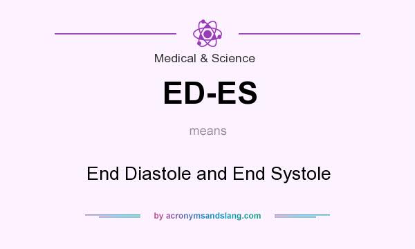 What does ED-ES mean? It stands for End Diastole and End Systole