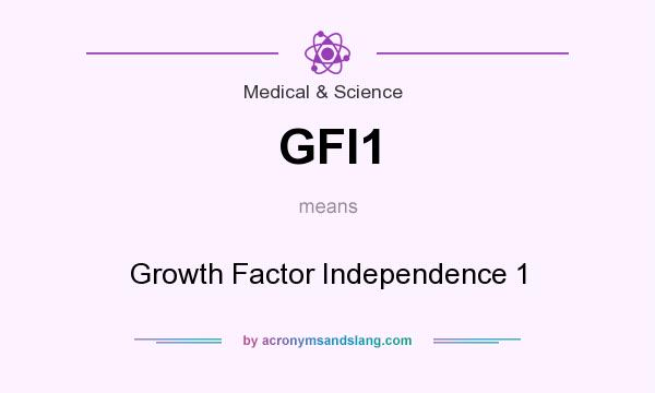 What does GFI1 mean? It stands for Growth Factor Independence 1