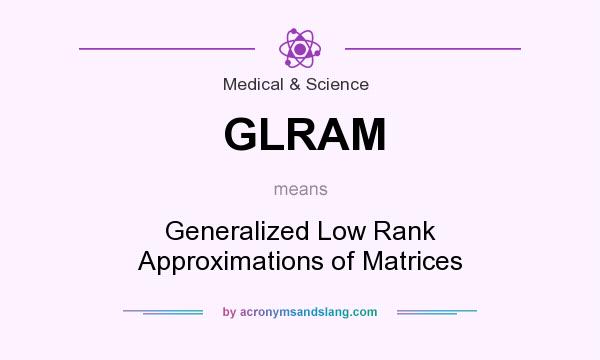 What does GLRAM mean? It stands for Generalized Low Rank Approximations of Matrices