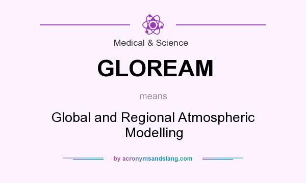 What does GLOREAM mean? It stands for Global and Regional Atmospheric Modelling