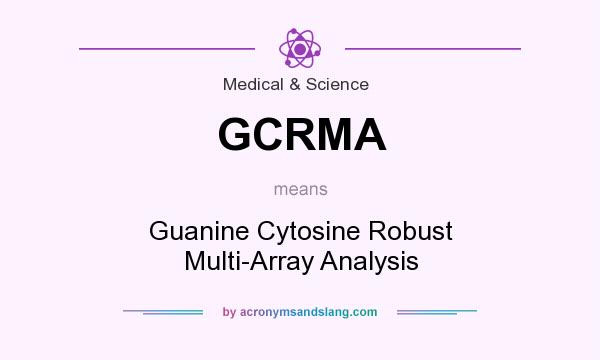 What does GCRMA mean? It stands for Guanine Cytosine Robust Multi-Array Analysis