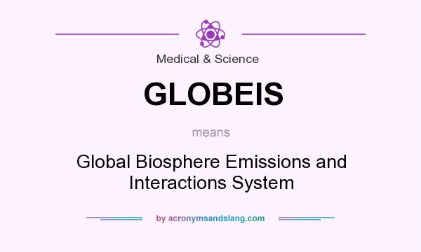 What does GLOBEIS mean? It stands for Global Biosphere Emissions and Interactions System