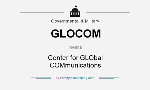 What does GLOCOM mean? It stands for Center for GLObal COMmunications