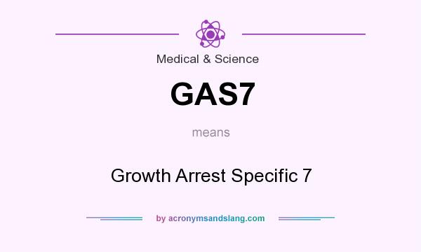 What does GAS7 mean? It stands for Growth Arrest Specific 7
