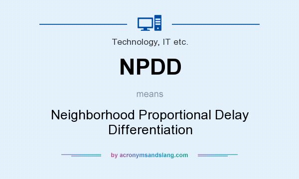 What does NPDD mean? It stands for Neighborhood Proportional Delay Differentiation