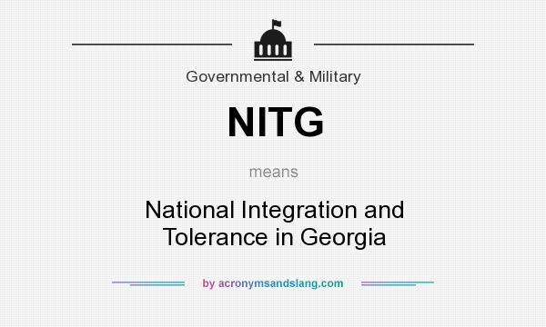 What does NITG mean? It stands for National Integration and Tolerance in Georgia