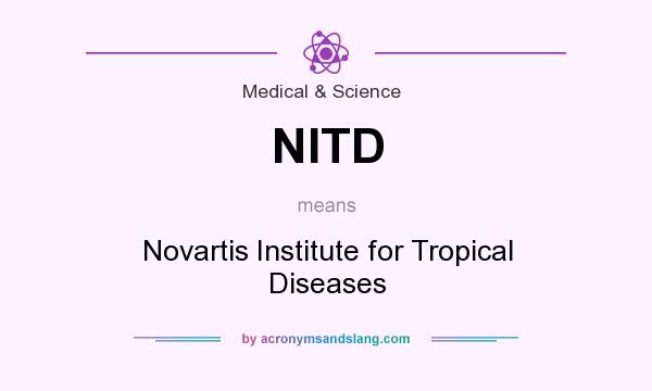 What does NITD mean? It stands for Novartis Institute for Tropical Diseases