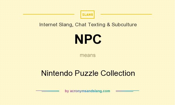 What does NPC mean? It stands for Nintendo Puzzle Collection