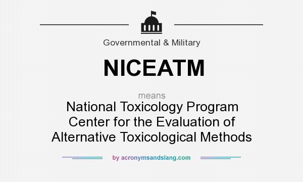 What does NICEATM mean? It stands for National Toxicology Program Center for the Evaluation of Alternative Toxicological Methods