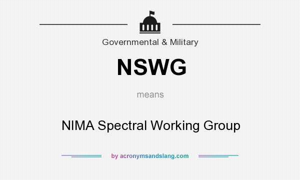 What does NSWG mean? It stands for NIMA Spectral Working Group
