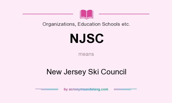 What does NJSC mean? It stands for New Jersey Ski Council