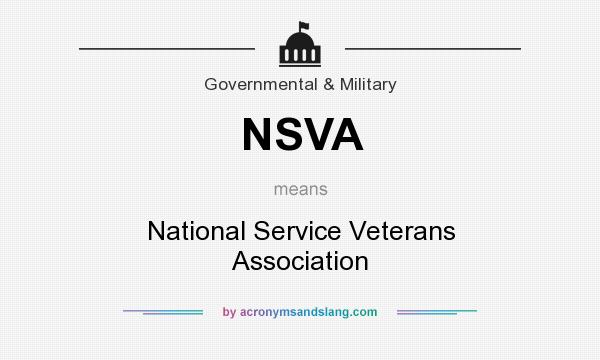 What does NSVA mean? It stands for National Service Veterans Association