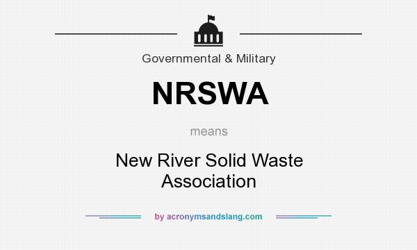 What does NRSWA mean? It stands for New River Solid Waste Association