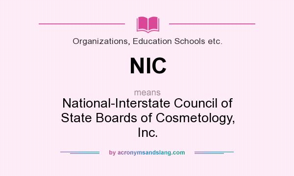 What does NIC mean? It stands for National-Interstate Council of State Boards of Cosmetology, Inc.