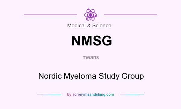 What does NMSG mean? It stands for Nordic Myeloma Study Group