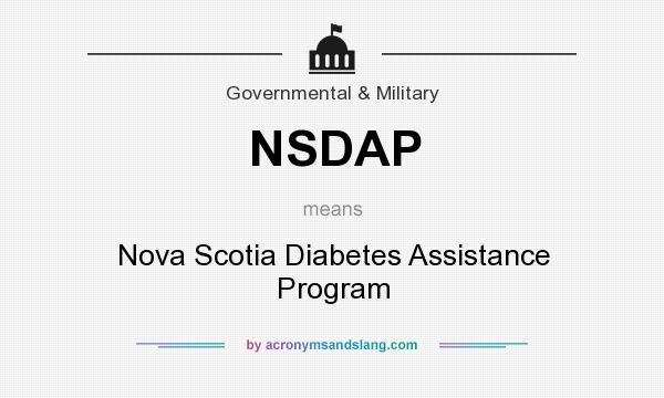 What does NSDAP mean? It stands for Nova Scotia Diabetes Assistance Program
