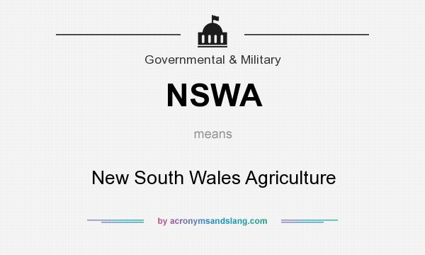 What does NSWA mean? It stands for New South Wales Agriculture