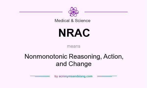 What does NRAC mean? It stands for Nonmonotonic Reasoning, Action, and Change