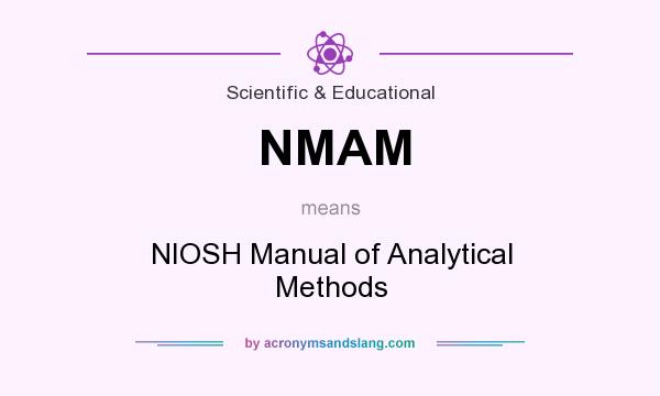 What does NMAM mean? It stands for NIOSH Manual of Analytical Methods