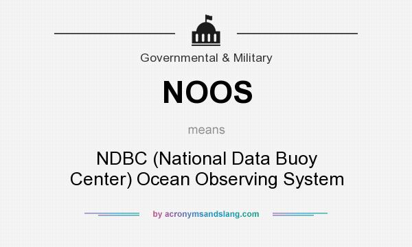What does NOOS mean? It stands for NDBC (National Data Buoy Center) Ocean Observing System