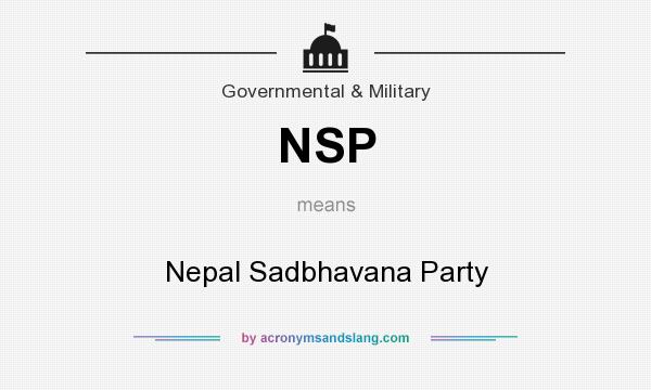 What does NSP mean? It stands for Nepal Sadbhavana Party