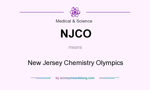 What does NJCO mean? It stands for New Jersey Chemistry Olympics